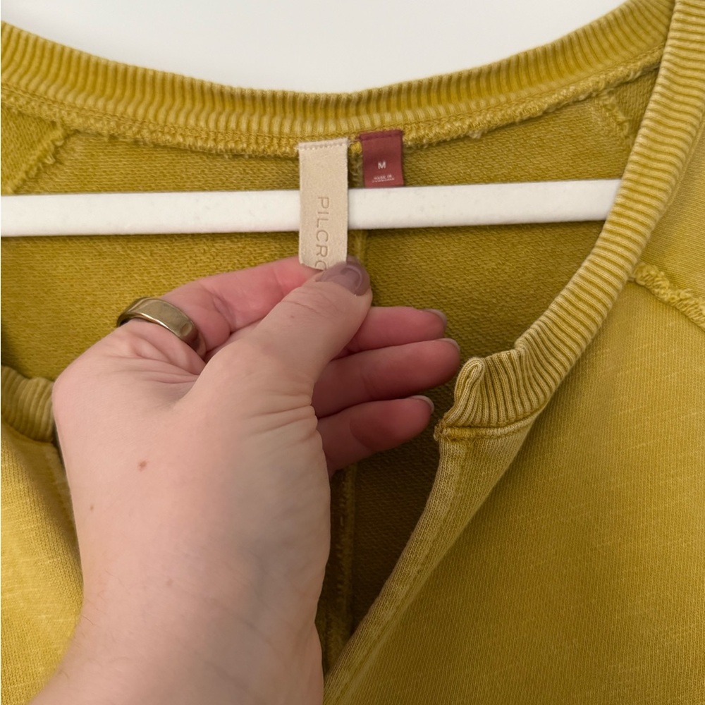 Pilcro Mustard Yellow Women's Sweatshirt - Picture 2 of 3
